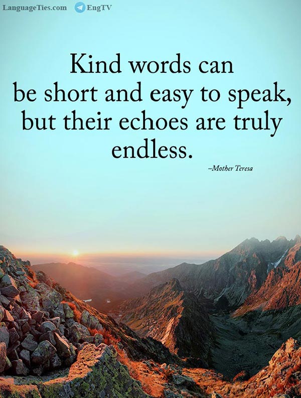 Kind Words Can Be Short
