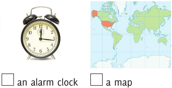 alarm clock - map