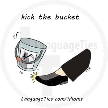 English Idiom Kick the bucket Meaning with Sentences